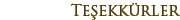 Te?ekkrler